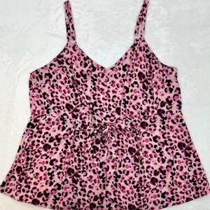 Torrid Pink Leopard Print Tie-Front Blouse – Plus Size